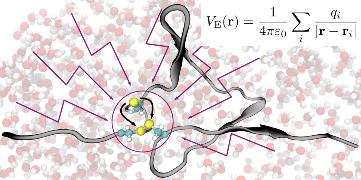 Electrostatic interaction in protein.